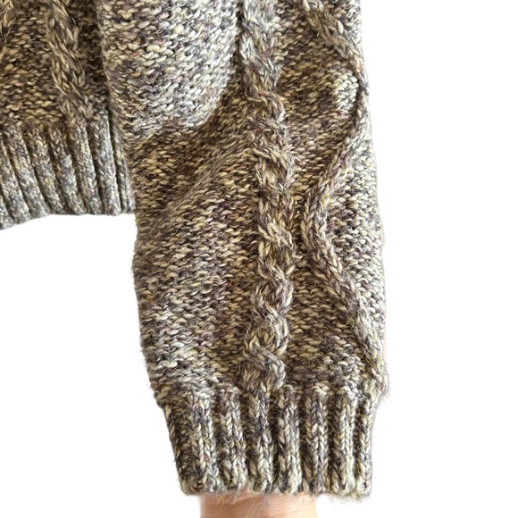 Simon's Cable Knit Medium Tweed Crewneck Sweater - Picture 5 of 8